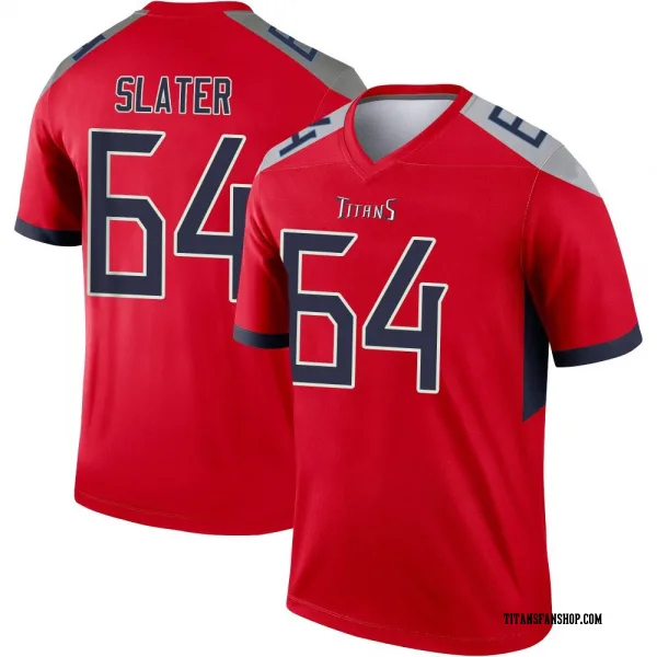 Men's Jackson Slater Tennessee Titans Legend Red Inverted Jersey