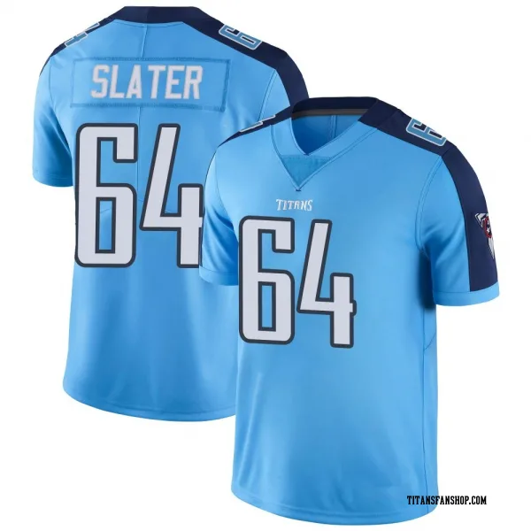 Men's Jackson Slater Tennessee Titans Limited Light Blue Color Rush Jersey