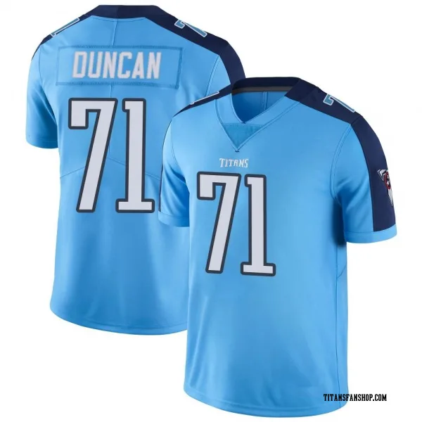 Men's Jaelyn Duncan Tennessee Titans Limited Light Blue Color Rush Jersey