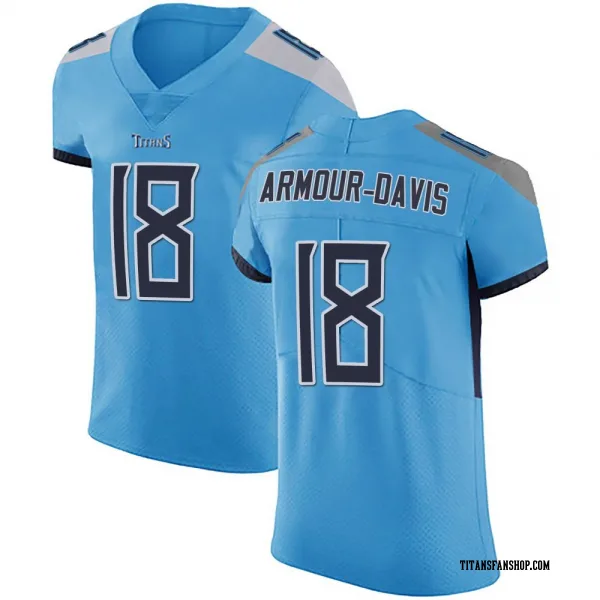 Men's Jalyn Armour-Davis Tennessee Titans Elite Light Blue Team Color Vapor Untouchable Jersey