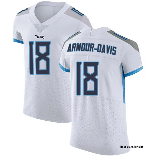 Men's Jalyn Armour-Davis Tennessee Titans Elite White Vapor Untouchable Jersey