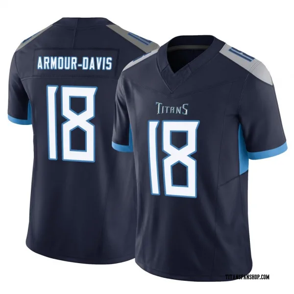 Men's Jalyn Armour-Davis Tennessee Titans Limited Navy Vapor F.U.S.E. Jersey