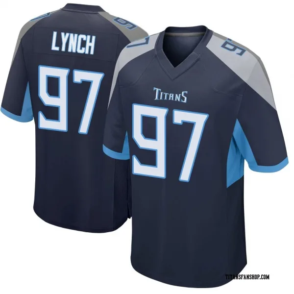 Men's James Lynch Tennessee Titans Game Navy Jersey