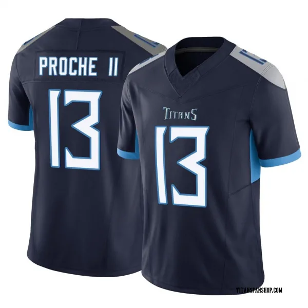Men's James Proche II Tennessee Titans Limited Navy Vapor F.U.S.E. Jersey