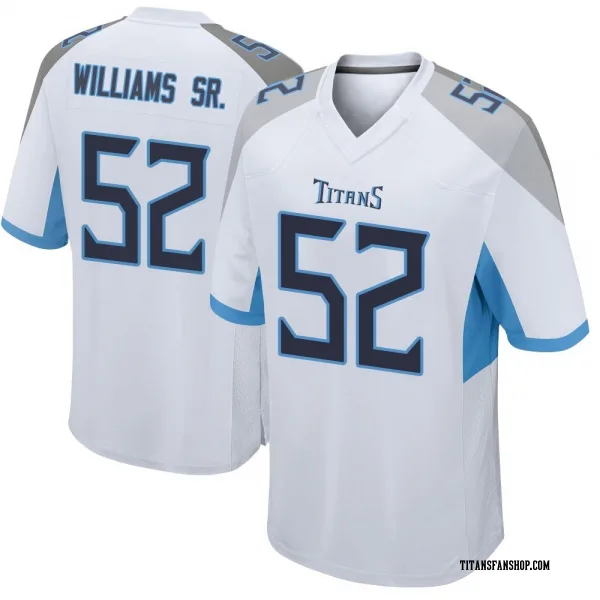 Men's James Williams Sr. Tennessee Titans Game White Jersey