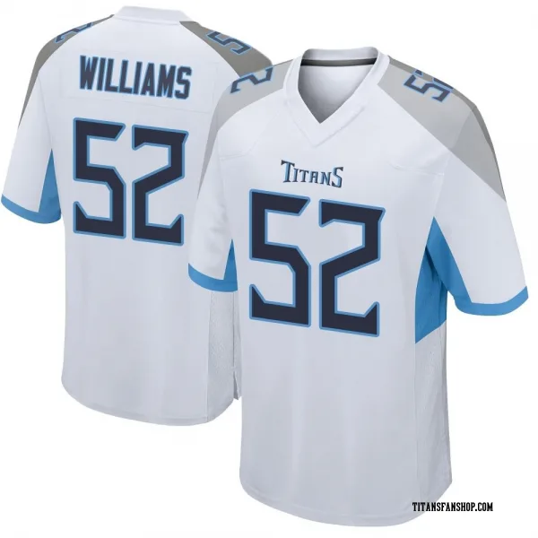 Men's James Williams Tennessee Titans Game White Jersey
