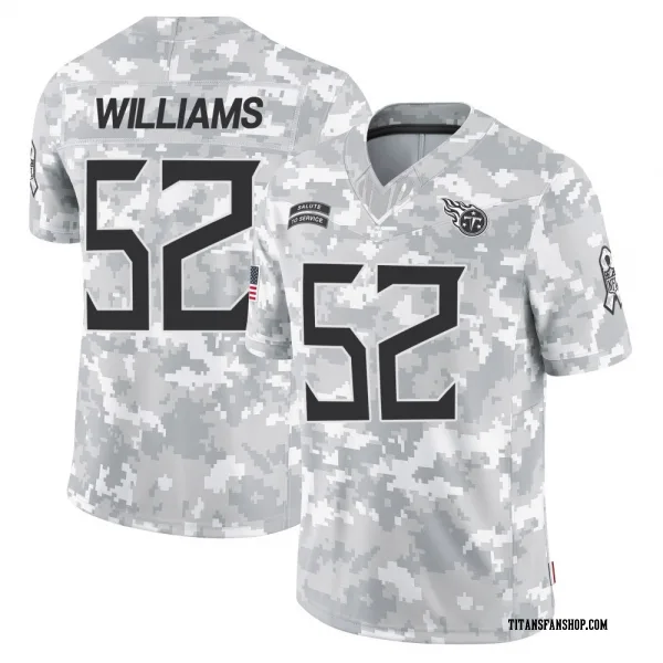 Men's James Williams Tennessee Titans Limited Arctic Camo 2024 Salute to Service Jersey