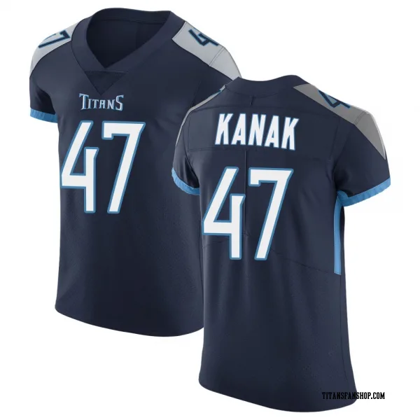Men's Jaren Kanak Tennessee Titans Elite Navy Vapor Untouchable Jersey