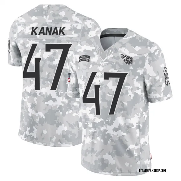 Men's Jaren Kanak Tennessee Titans Limited Arctic Camo 2024 Salute to Service Jersey