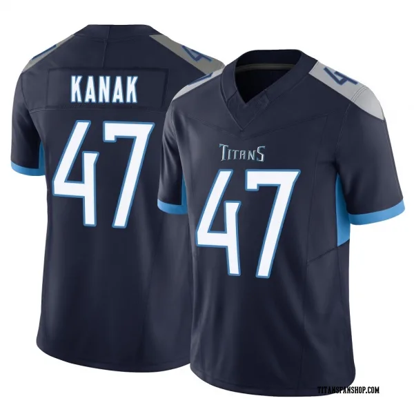 Men's Jaren Kanak Tennessee Titans Limited Navy Vapor F.U.S.E. Jersey