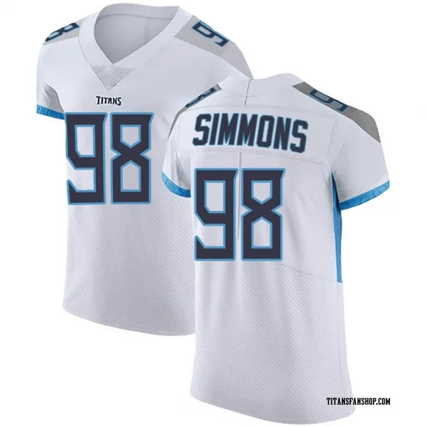 Men's Jeffery Simmons Tennessee Titans Elite White Vapor Untouchable Jersey