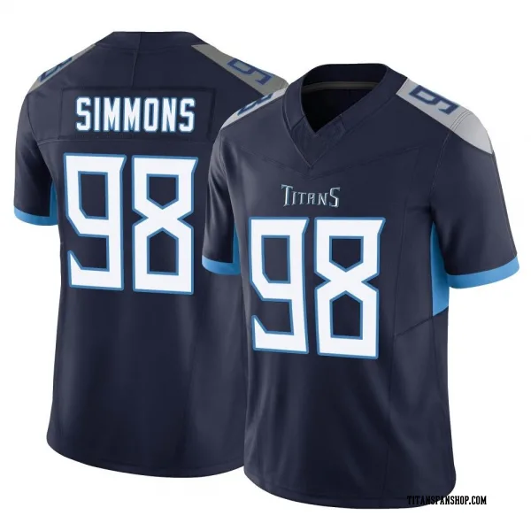 Men's Jeffery Simmons Tennessee Titans Limited Navy Vapor F.U.S.E. Jersey