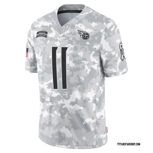Men's Jermaine Johnson II Tennessee Titans Limited Arctic Camo 2024 Salute to Service Jersey