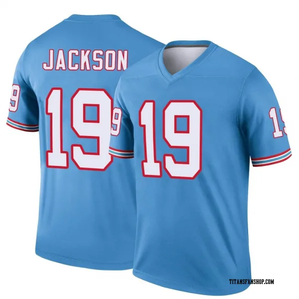 Men's Jha'Quan Jackson Tennessee Titans Legend Light Blue Oilers Throwback Jersey