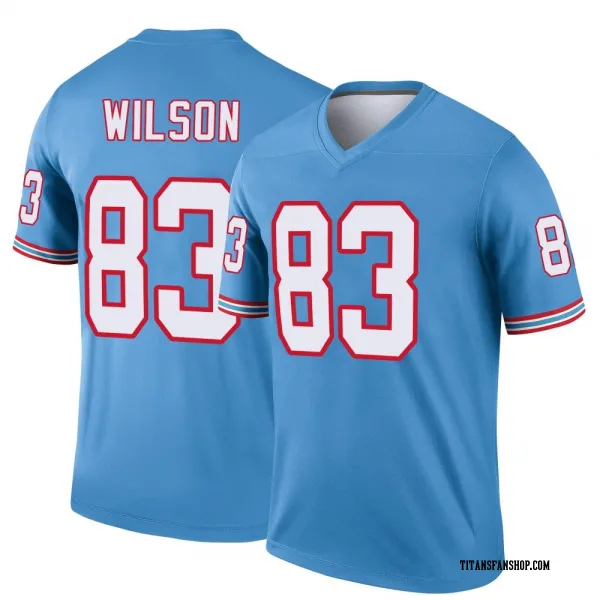 Men's Joel Wilson Tennessee Titans Legend Light Blue Oilers Throwback Jersey
