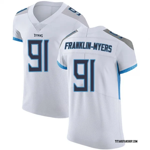 Men's John Franklin-Myers Tennessee Titans Elite White Vapor Untouchable Jersey