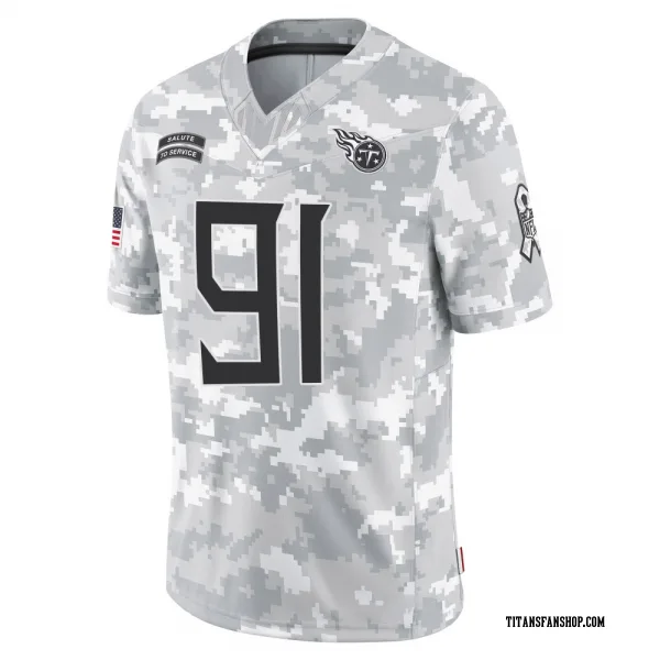 Men's John Franklin-Myers Tennessee Titans Limited Arctic Camo 2024 Salute to Service Jersey