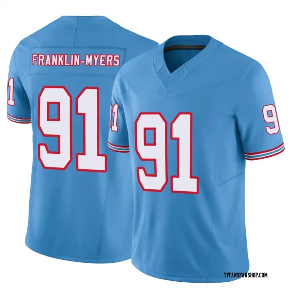 Men's John Franklin-Myers Tennessee Titans Limited Light Blue Vapor F.U.S.E. Jersey