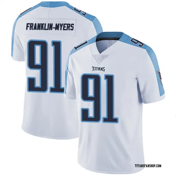 Men's John Franklin-Myers Tennessee Titans Limited White Vapor Untouchable Jersey