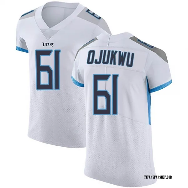 Men's John Ojukwu Tennessee Titans Elite White Vapor Untouchable Jersey