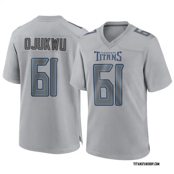 Men's John Ojukwu Tennessee Titans Game Gray Atmosphere Fashion Jersey