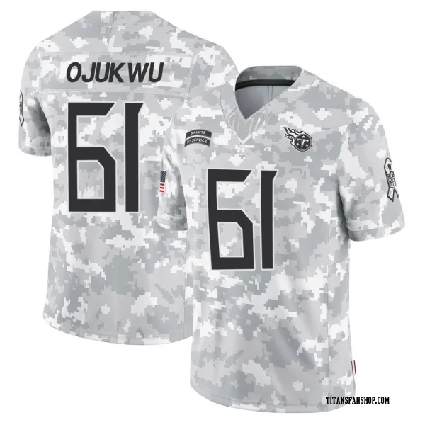 Men's John Ojukwu Tennessee Titans Limited Arctic Camo 2024 Salute to Service Jersey