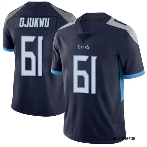 Men's John Ojukwu Tennessee Titans Limited Navy Vapor Untouchable Jersey