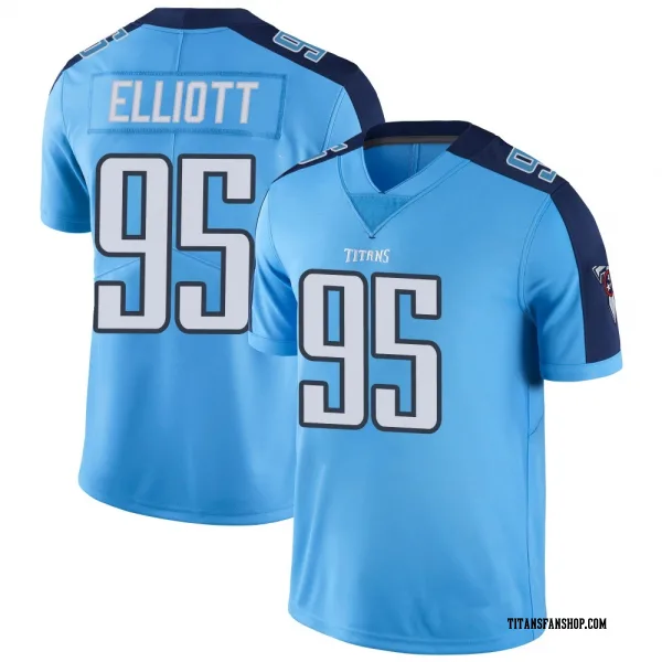 Men's Jordan Elliott Tennessee Titans Limited Light Blue Color Rush Jersey