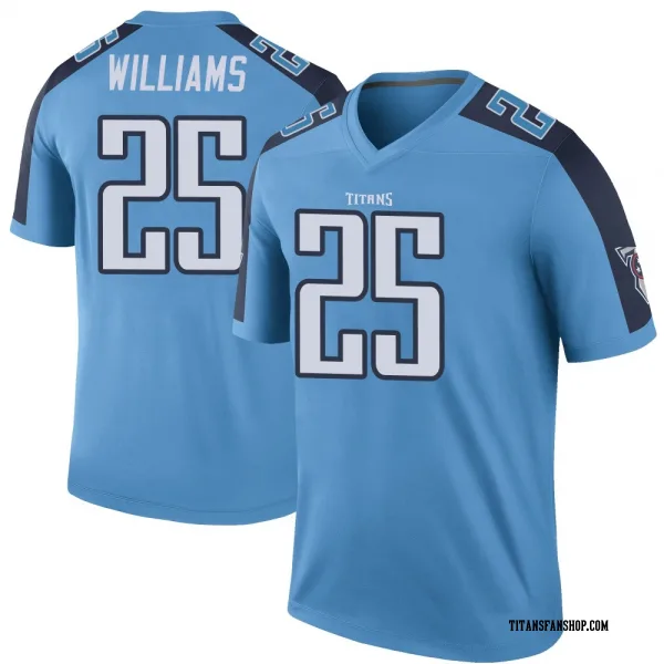 Men's Joshua Williams Tennessee Titans Legend Light Blue Color Rush Jersey