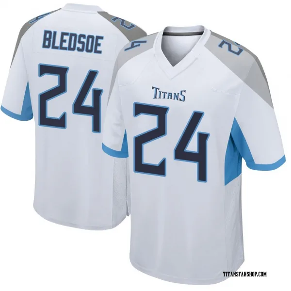 Men's Joshuah Bledsoe Tennessee Titans Game White Jersey