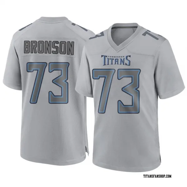 Men's Josiah Bronson Tennessee Titans Game Gray Atmosphere Fashion Jersey