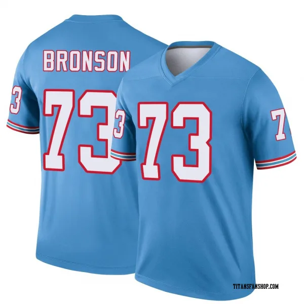 Men's Josiah Bronson Tennessee Titans Legend Light Blue Oilers Throwback Jersey