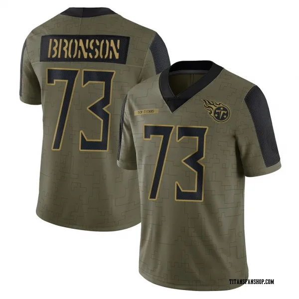 Men's Josiah Bronson Tennessee Titans Limited Olive 2021 Salute To Service Jersey