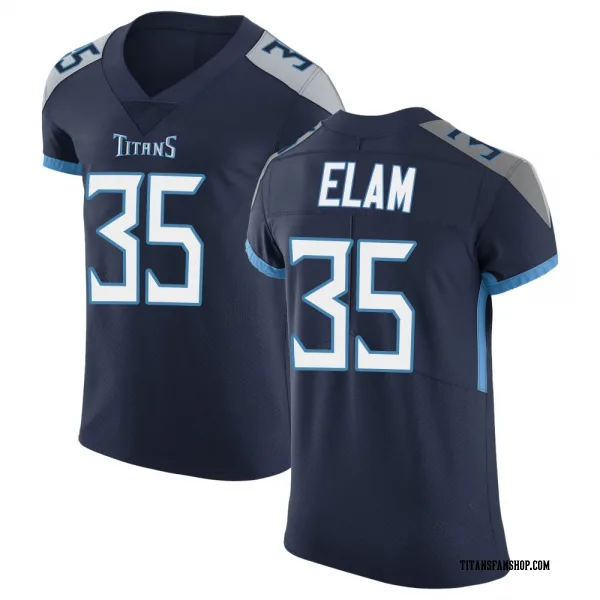 Men's Kaiir Elam Tennessee Titans Elite Navy Vapor Untouchable Jersey