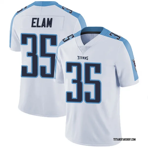 Men's Kaiir Elam Tennessee Titans Limited White Vapor Untouchable Jersey