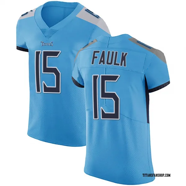 Men's Keldric Faulk Tennessee Titans Elite Light Blue Team Color Vapor Untouchable Jersey