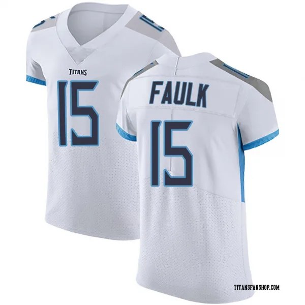Men's Keldric Faulk Tennessee Titans Elite White Vapor Untouchable Jersey