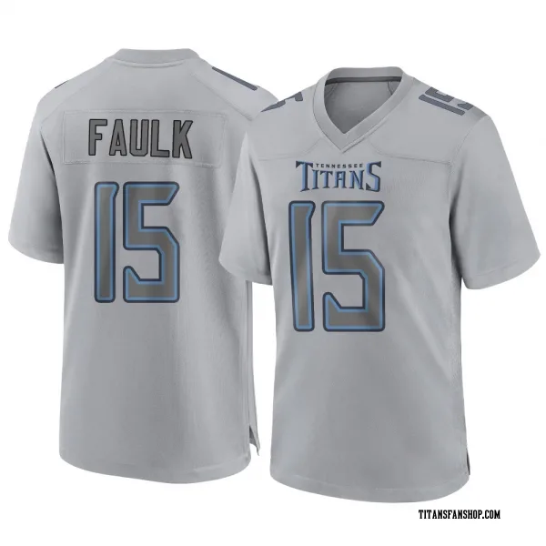 Men's Keldric Faulk Tennessee Titans Game Gray Atmosphere Fashion Jersey
