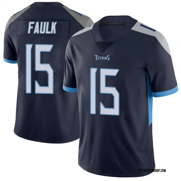 Men's Keldric Faulk Tennessee Titans Limited Navy Vapor Untouchable Jersey