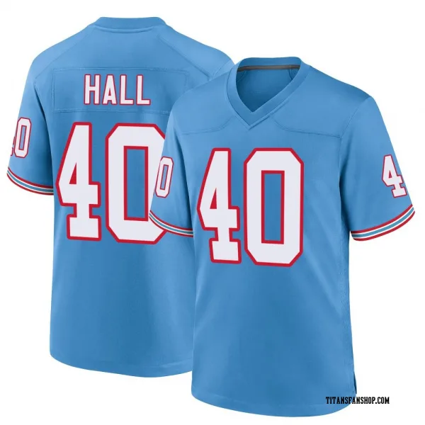 Men's Kemon Hall Tennessee Titans Game Light Blue Oilers Throwback Alternate Jersey