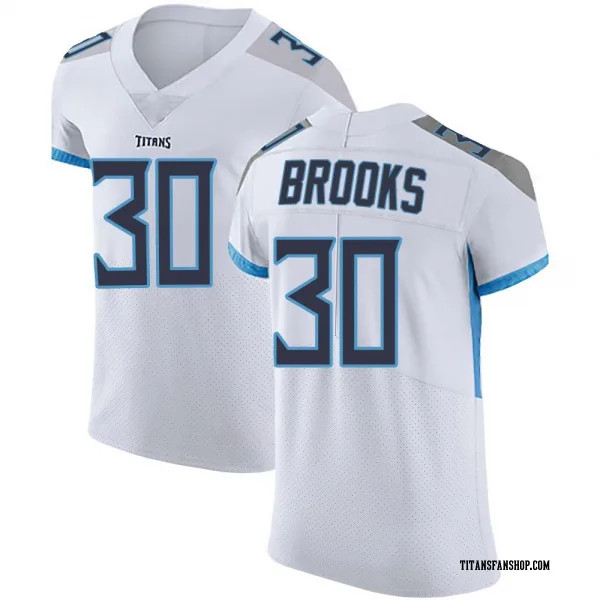 Men's Kendell Brooks Tennessee Titans Elite White Vapor Untouchable Jersey