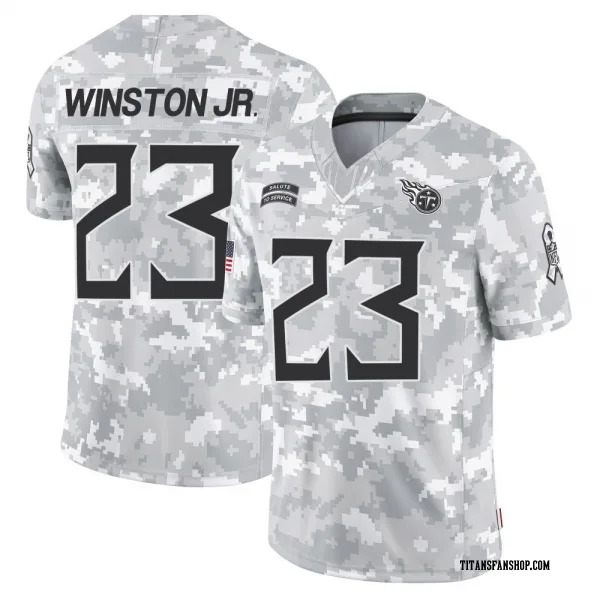 Men's Kevin Winston Jr. Tennessee Titans Limited Arctic Camo 2024 Salute to Service Jersey