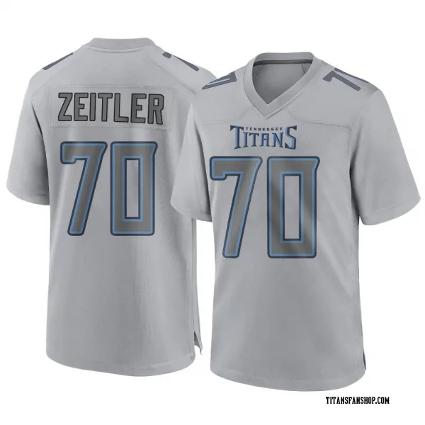 Men's Kevin Zeitler Tennessee Titans Game Gray Atmosphere Fashion Jersey