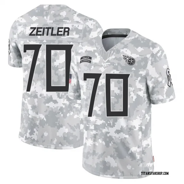 Men's Kevin Zeitler Tennessee Titans Limited Arctic Camo 2024 Salute to Service Jersey