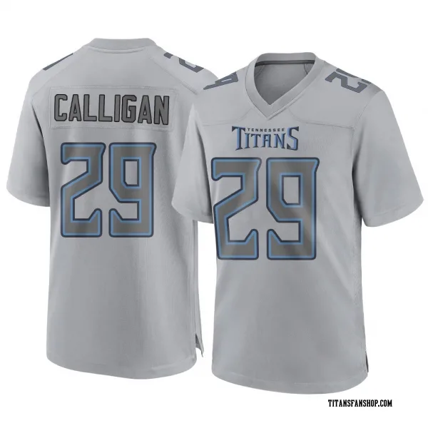 Men's Keydrain Calligan Tennessee Titans Game Gray Atmosphere Fashion Jersey