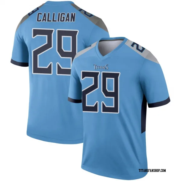 Men's Keydrain Calligan Tennessee Titans Legend Light Blue Jersey