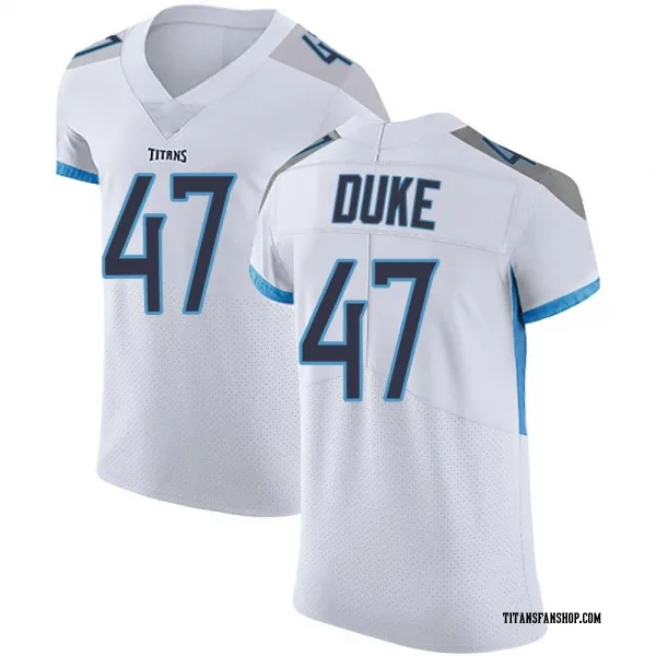 Men's Khalid Duke Tennessee Titans Elite White Vapor Untouchable Jersey