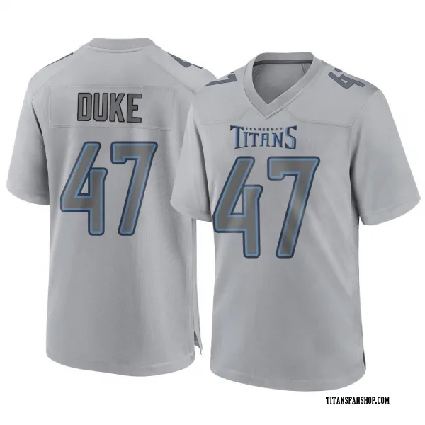 Men's Khalid Duke Tennessee Titans Game Gray Atmosphere Fashion Jersey