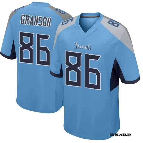 Men's Kylen Granson Tennessee Titans Game Light Blue Jersey