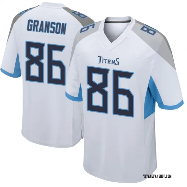 Men's Kylen Granson Tennessee Titans Game White Jersey